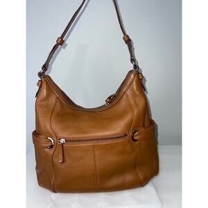 Tignanello Tan Leather Hobo Shoulder Bag Medium Purse Light Brown Designer
Sale!